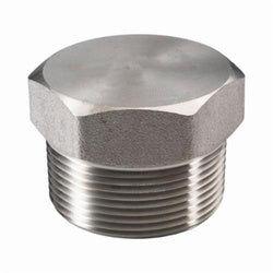 103631 - 1/4-in Male NPT Hex Head Plug, 304L Stainless Steel, 3000 lb Pressure Class