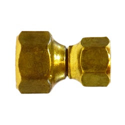 704075-0806 - SAE 45-Degree Flare Reducing Swivel Coupling - 1/2 in Female Flared x 3/8 in Female Flared, Lead-Free Brass