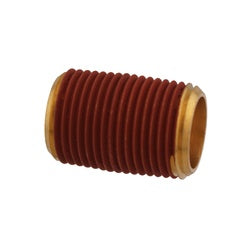 06112-12-001 - 3/4-in Male NPTF Brass Close Pipe Nipple with Sealant