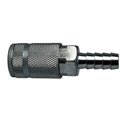 28601S - ARO 210 Hose Barb Coupler - 1/4-in Body, 1/4-in Hose Barb, Steel with Green-Blue Zinc Finish