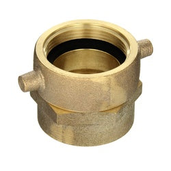 444121 - 2-1/2 in Female NST Swivel to 3 in Female NPT Brass Fire Hose Adapter