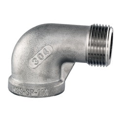 62163MS - 1/2-in Male NPT x 1/2-in Female NPT 90-Degree Stainless Steel Street Elbow