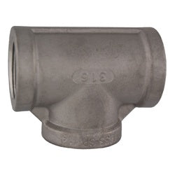 63256MS - 1-1/4-in Female NPT Stainless Steel Pipe Tee Fitting for Industrial Piping