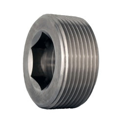 63677MS - 1-1/2 in MPT 316 Stainless Steel Solid Hex Socket Plug