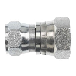 7023-04-06 - 1/4 in Female JIC Swivel to 3/8 in Female BSPP Steel Adapter
