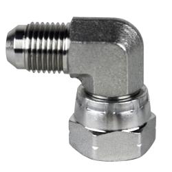7204-16-16 - 1-in Male JIC x 1-in Female BSPP Steel 90-Degree Swivel Elbow Fitting