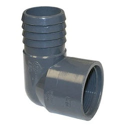73689 - 1-1/2 in x 1-1/2 in PVC Combination Female Elbow with Barb and Female NPT