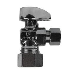 746443MH - 90-Degree Angle Supply Stop Valve - 5/8 x 1/4 in Chrome-Plated Brass