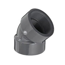 819005 - PVC 45-Degree Elbow Fitting - 1/2-in Female NPT x 1/2-in Female NPT, SCH 80
