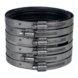 970838 - 12 in Heavy-Duty 6-Band Stainless Steel No-Hub Coupling for Sewer and Drainage