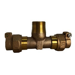9721216LF - 3/4 in x 3/4 in x 1 in Lead-Free Bronze Male Branch Tee Fitting