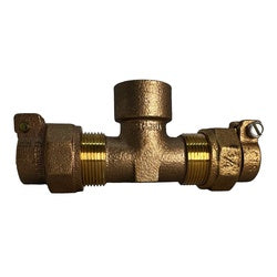 978121216LF - 3/4 in CTS x 3/4 in CTS x 1 in FIP Female Branch Tee, Lead-Free Bronze