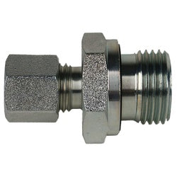D7400-L10-02-ED - Carbon Steel Male BSPP DIN Adapter with Compression Fitting for Reliable Sealing