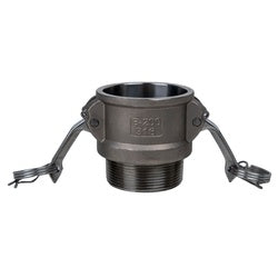 E-CGB-400-SS1 - 4-in Female Coupler to 4-in Male NPT Type B Cam and Groove Coupler in 316 Stainless Steel