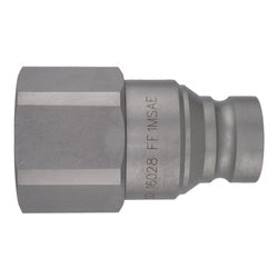 FF1234MSAE - 1/2 in x 3/4 in Steel Flat Face SAE O-Ring Plug, Zinc Plated