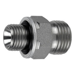 FS7012-06-04 - Steel Adapter, 3/8 in Male O-Ring Face Seal x 1/4 in Male BSPP