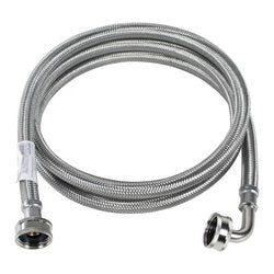 P-48CWH-12FG-3/8-EL - 48in Stainless Steel Washing Machine Connector, 3/4 x 3/4 in Elbow, 3/8 in ID