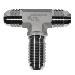 SS2703-04-04-04 - 1/4-in Male JIC Stainless Steel Branch Tee Fitting, 5000 psi, SAE J514
