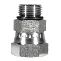 SS6900-16-16 - 1-in Male O-Ring Boss x 1-in FNPSM Stainless Steel Swivel Adapter