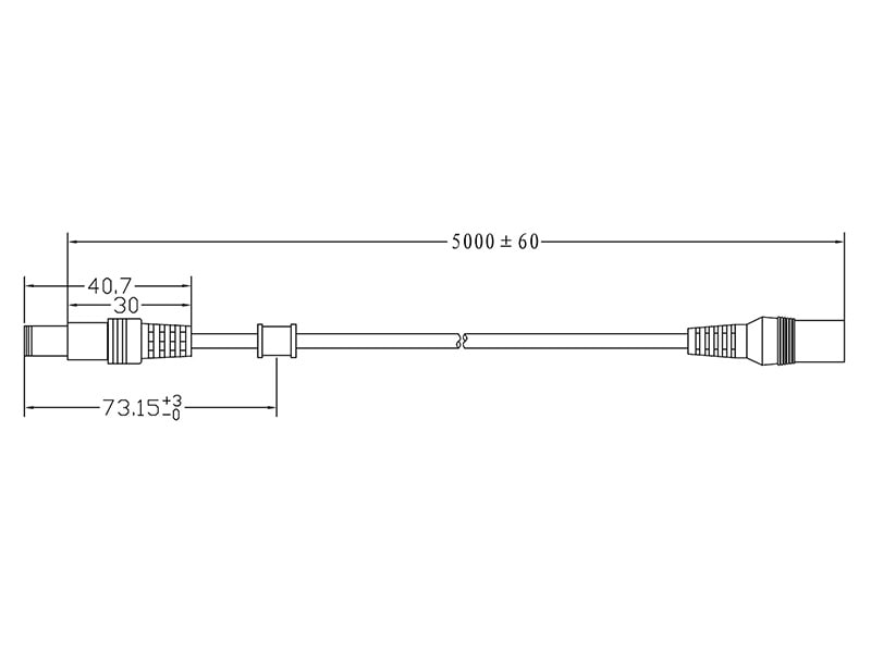 Power Cable for Xenarc 1219 and 1569 series Monitors - 5M