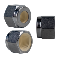 SSC3186 - 3/8-in Double Ferrule Flareless Tube Nut, 316 Stainless Steel, Leak-Proof Connection