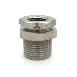 SS2707-08-08 - 316 Stainless Steel Bulkhead Union - 1/2 in NPT x 1/2 in NPT, 1.5 in Length
