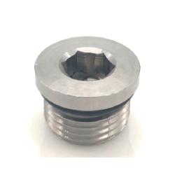 SS6408-HH-04 - 1/4 in Male SAE ORB Stainless Steel Hex Head Plug, 0.468 in Length