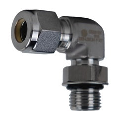 SSC680144 - 1/4-in x 1/4-in 90-Degree Elbow Fitting, 316 Stainless Steel, Adjustable O-Ring Connection
