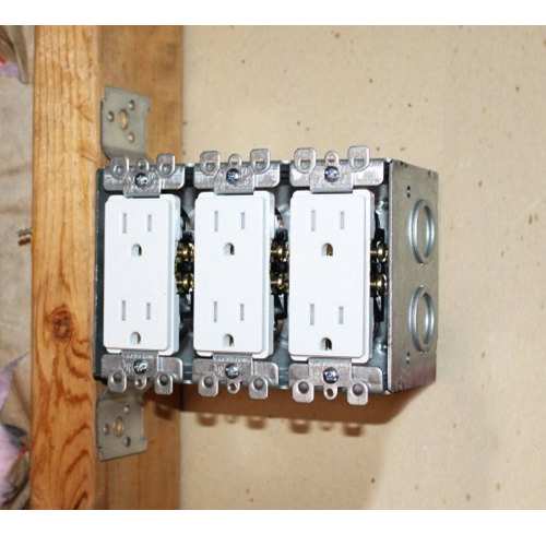 3-1/2" Three Gang Bracketed Masonry Box With Deep Non-Gang able Knockouts Conduit TB-335-F (Pack of 10)