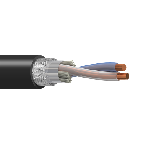 Belden 9860 16 AWG 1 Pair Solid Bare Copper 124 Ohm Twinax Cable