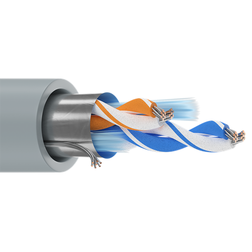 Belden 1419A 24 AWG 2 Pair 7x32 Stranding Tinned Copper 300V Computer EIA RS-232/422 Cable