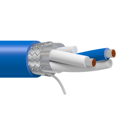 Belden 9463F 20 AWG 1 Pair 42x36 Stranding Tinned Copper 300V Blue Hose Cable