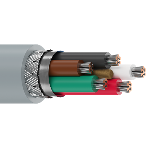 Belden 9941 22 AWG 5 Conductor 7x30 Stranding Tinned Copper 300V Computer EIA RS-232 Cable