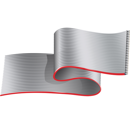 Belden 9L28025 28 AWG 25 Conductor 7x36 Stranding Tinned Copper 300V Flat Gray Ribbon Cable