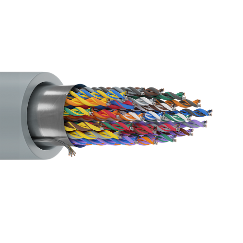 Belden 88125 24 AWG 25 Pair 7x32 Stranding Tinned Copper 300V Computer EIA RS-232/422 Cable