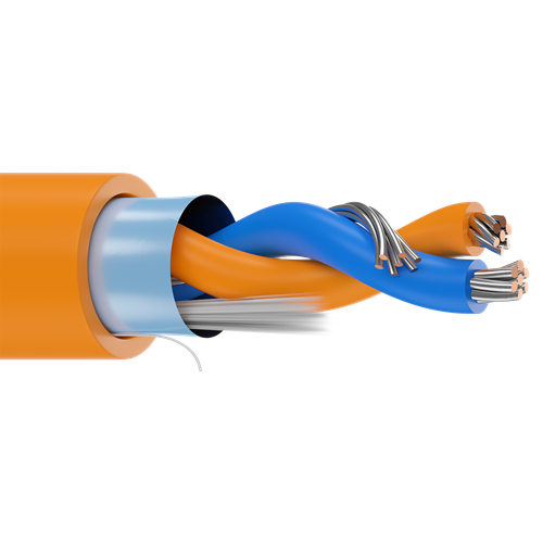 Belden 3076F 18 AWG 1 Pair 7x26 Stranding Tinned Copper 300V Fieldbus Cable