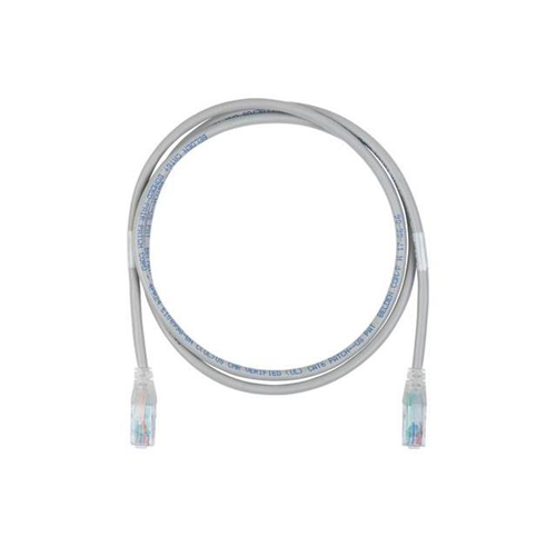 5' Belden CA21108005 24 AWG 4 Pair Solid Bare Copper Category 6A Gray 10GX Patch Cord