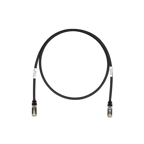 10' Belden CA21100010 24 AWG 4 Pair Solid Bare Copper Category 6A Black 10GX Patch Cord