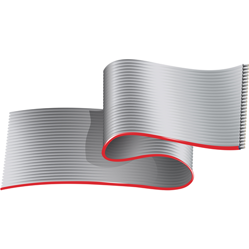 Belden 9L28064 28 AWG 64 Conductor 7x36 Stranding Tinned Copper 300V Flat Gray Ribbon Cable