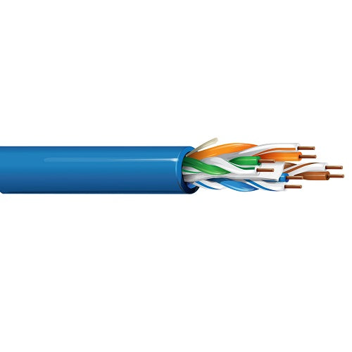 Belden 2433 23 AWG 4 Pair Solid Bare Copper Category 6 Enhanced Premise 300V Horizontal Cable
