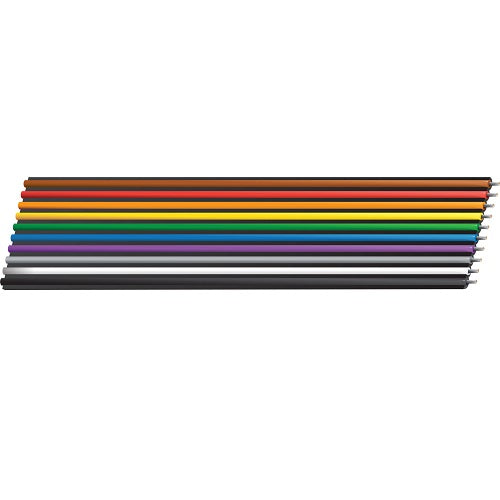 Belden 9R28026 28 AWG 26 Conductor 7x36 Stranding 0.050" Pitch Tinned Copper 300V Rainbow Ribbon Cable