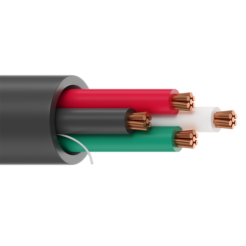 Belden 5302UE 18 AWG 4 Conductor 7x26 Stranding Bare Copper 300V Security and Sound Cable