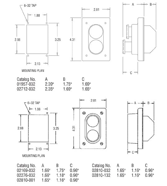02810-132 1.38 inch Double Plastic Plunger