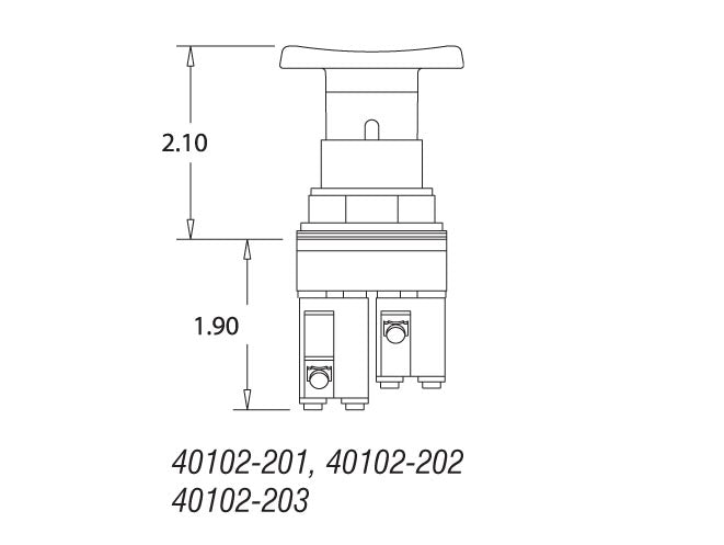 40102-201 30.5mm Mushroom and Rope Pull Operators