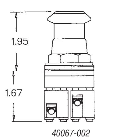 40067-102 30.5mm Mushroom and Rope Pull Operators