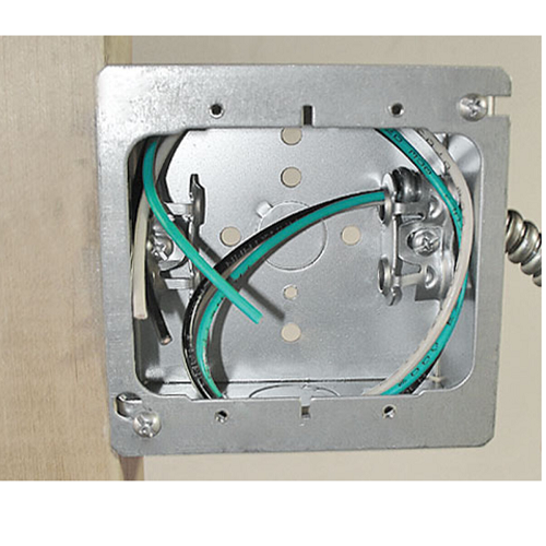 4 Inch Square Two Gang Device Ring Flat Stainless Steel 52C20A-SS (pack of 50)