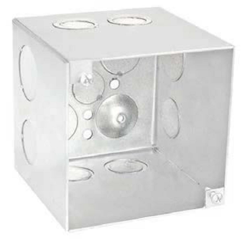 4 Inch Square Box 3-1/2 Inch Deep 3/4 And 1 Inch Knockouts 52181-3/4-1 (pack of 20)