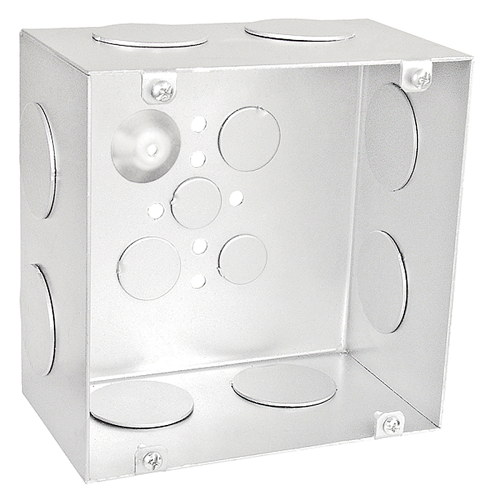 6 Square Junction Box 3-1/2 Inch Deep 1-1/4 Inch Knockouts 6350-1-1/4 (Pack of 20)
