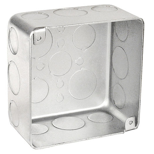 4 Inch Square Plenum Junction Box 2-1/8 Inch Deep Drawn With Conduit Knockouts 52171-SVT (pack of 60)