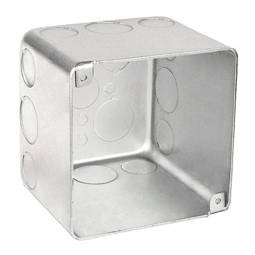 4 Inch Square Plenum Airtight Junction Box 3 Inch Deep With Side Knockouts 52181-SVT (pack of 20)